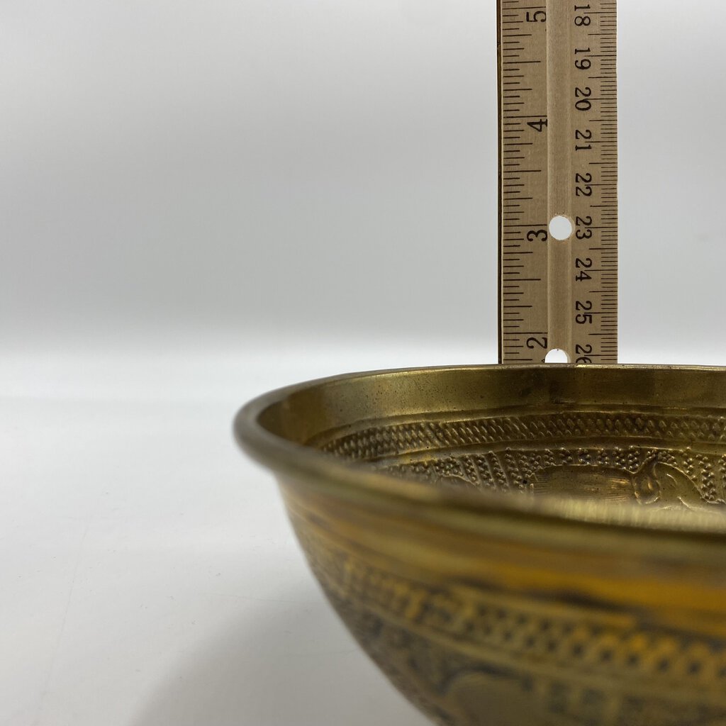 Vintage Egyptian Brass Stacking Bowls - Set of 2