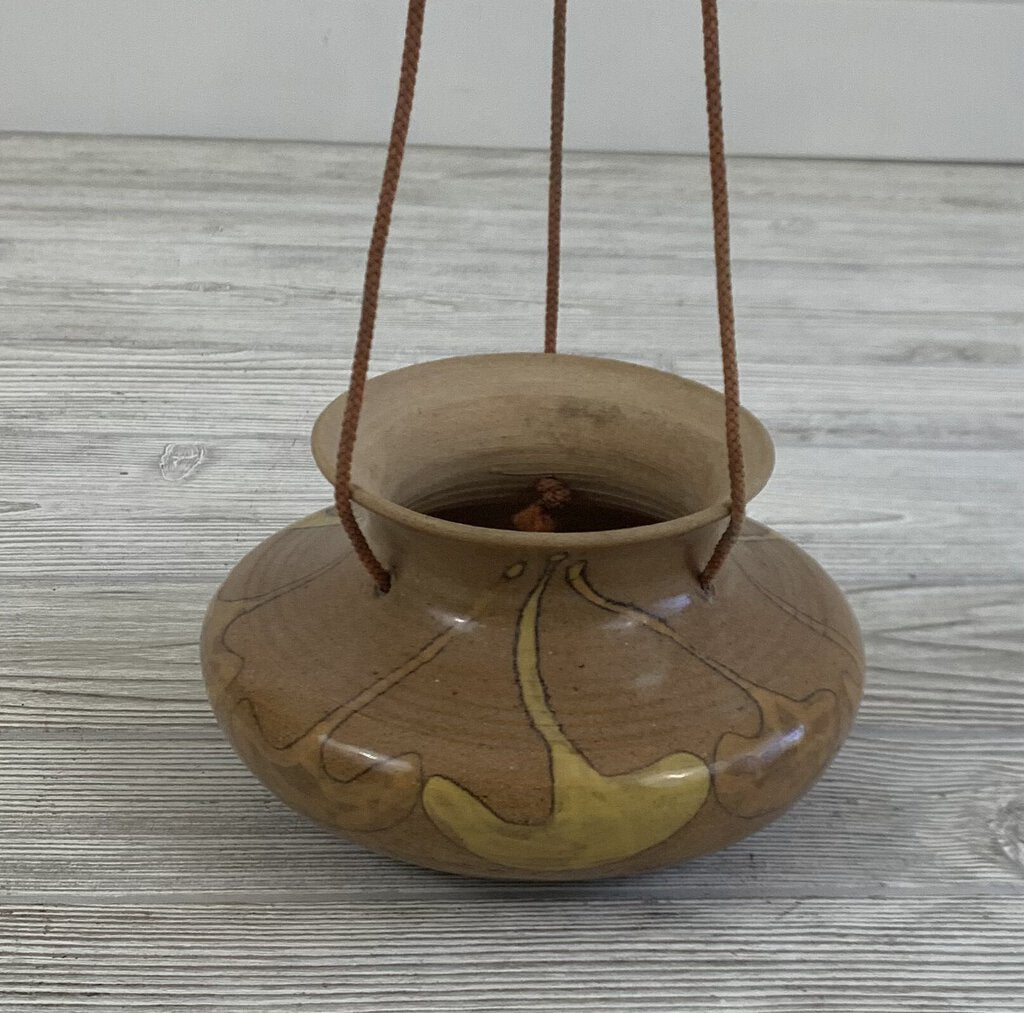 Studio Pottery Hanging Planter /h