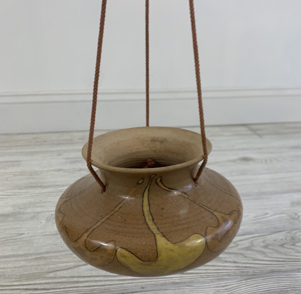 Studio Pottery Hanging Planter /h