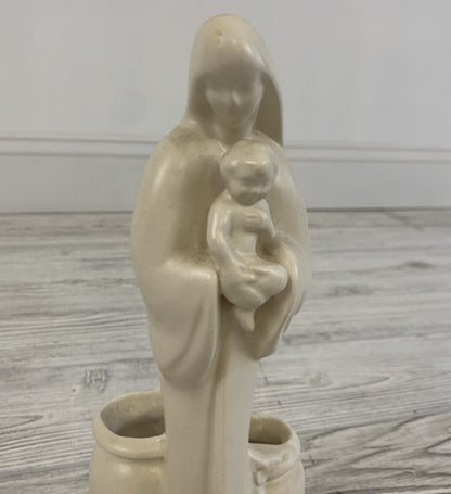 Mid-Century Haeger Ceramics Madonna and Child Planter/hg