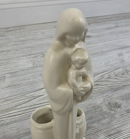 Mid-Century Haeger Ceramics Madonna and Child Planter/hg