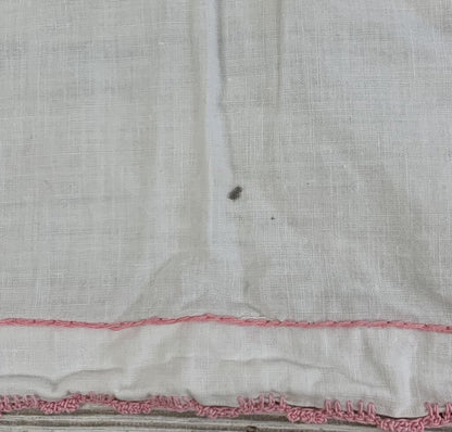 Vintage Hand-Embroidered Kitchen Tablecloth /hg