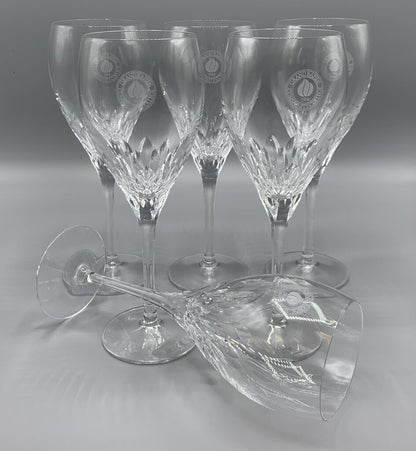 Cristal D’Arques-Durand Capella Water Goblets with Grand Rapids Community College Insignia Set/5 /hg