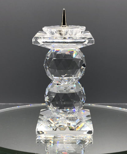 Swarovski Crystal Candle Holder w/ Pin Center /b