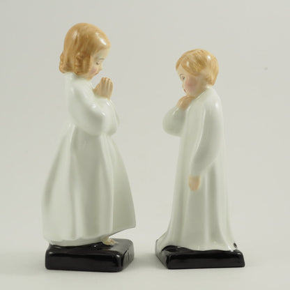 Royal Doulton Pair Figurines “Bedtime & Darling” HN1978 HN1985 /b