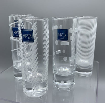 Mikasa “Cheers” Etched Shot Glasses Set/5 /hg