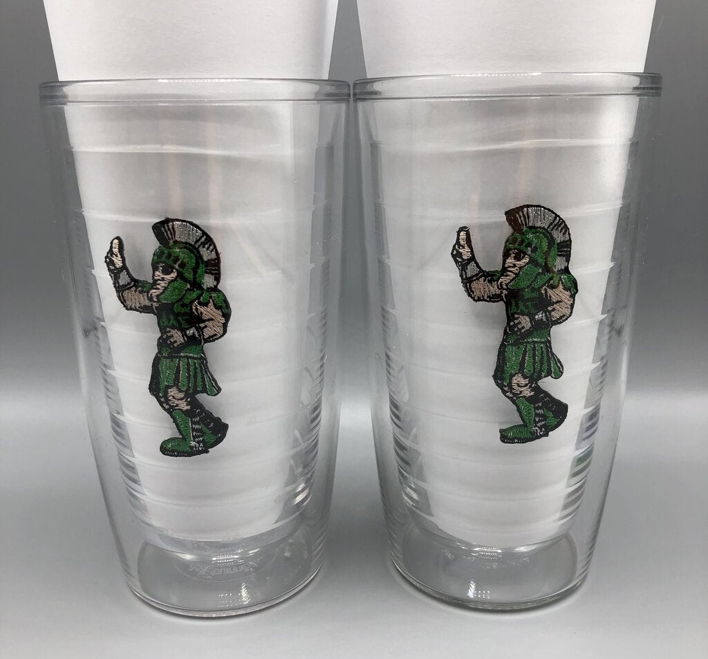 2 Tervis 16oz Tumblers Michigan State University Sparty /b