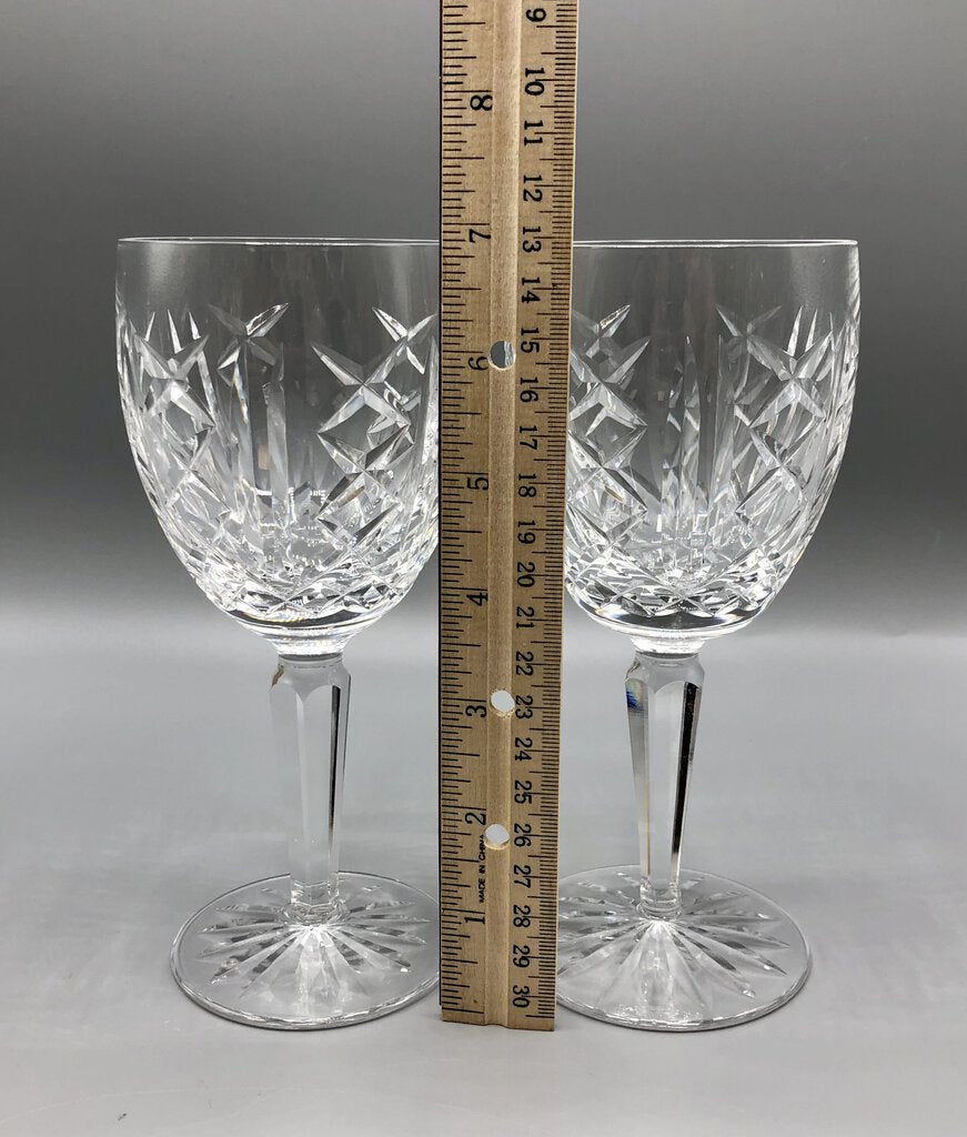 Waterford Crystal “Glengarriff” 7” Water/ Wine Goblet Set of 2 /b