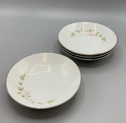 Mid-Century Style House “Tudor Rose” Coupe Soup Bowls Set/4 /hg