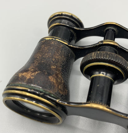 French Leather and Brass Opera Glasses by Lemaire Fabt, Paris c.1880 /hg