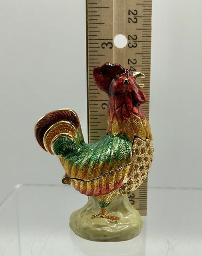 Collectible RUCINNI Hinged Rooster Trinket Box /b