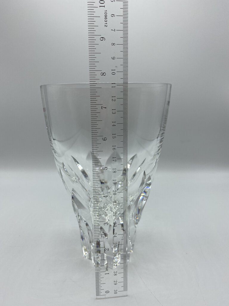 MCM Lenox Crystal Vase 8” Star Base 1960’s Hand Signed EUC /r