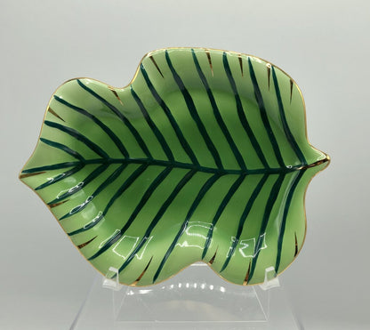 Lynn Chase Jaguar Jungle Leaf Dish/ Trinket Tray /b