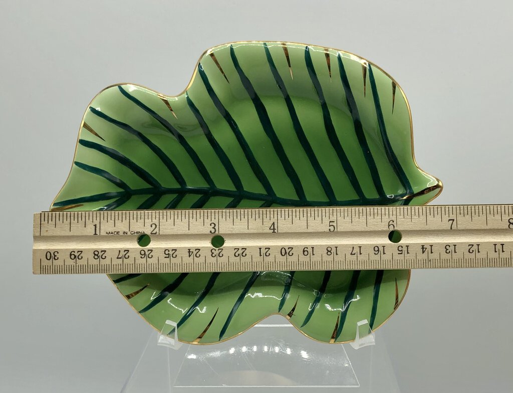 Lynn Chase Jaguar Jungle Leaf Dish/ Trinket Tray /b