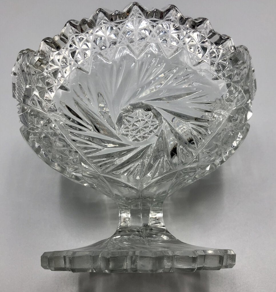 EAPG Imperial Glass “NutCut” Footed Bowl/Candy Dish /b