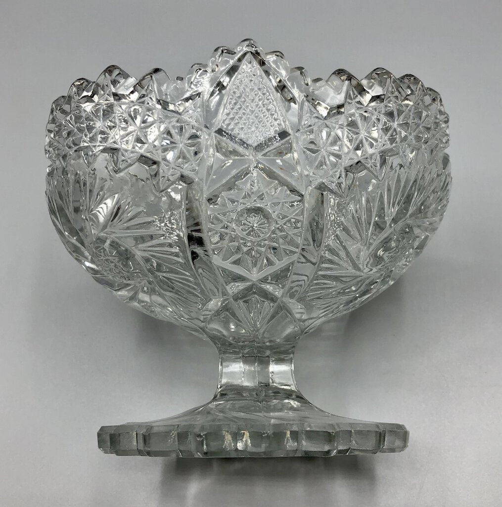 EAPG Imperial Glass “NutCut” Footed Bowl/Candy Dish /b