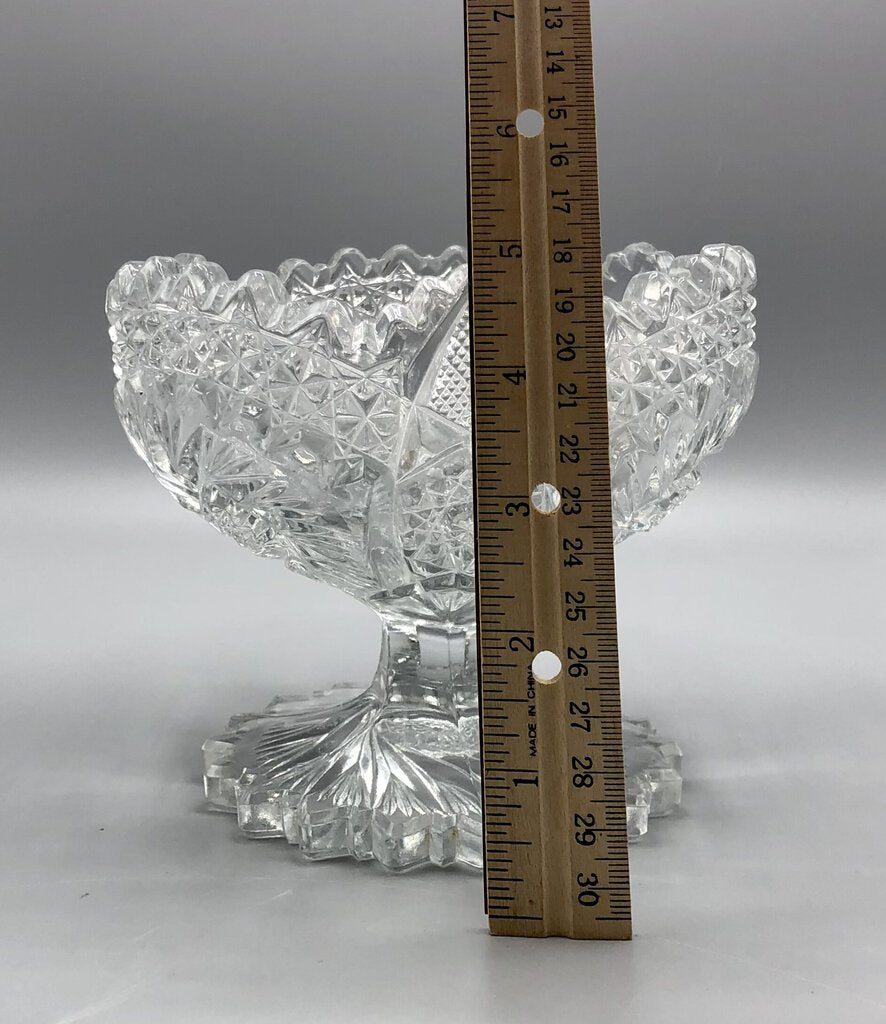 EAPG Imperial Glass “NutCut” Footed Bowl/Candy Dish /b