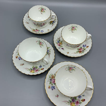 Vintage Minton “Marlow” Teacups and Saucers Set/4 /hg