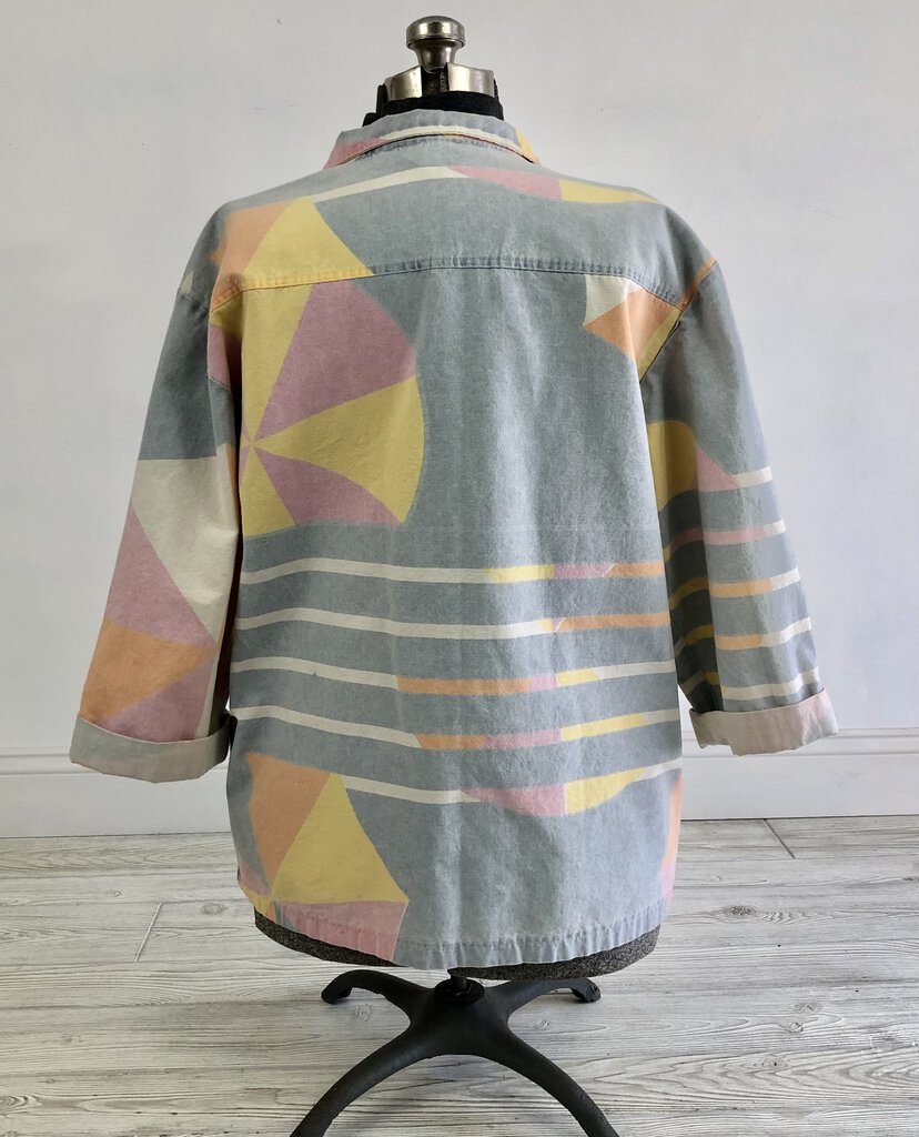 Vintage 1980s Michigan Rags Beach Jacket Sz M /b