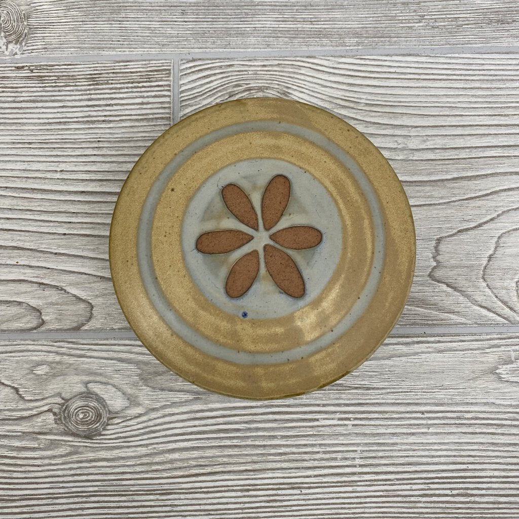 Small Vintage Stoneware Dish with Lid /bh