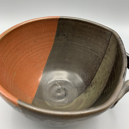 Studio Pottery Rice Serving Bowl with Bamboo Paddle /hg