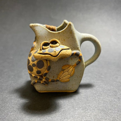 Small Handmade Frog Pitcher/Mini Creamer /bh