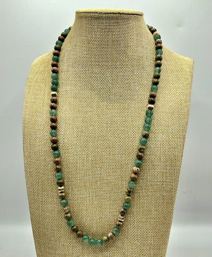 Green Aventurine & Unakite Jasper Necklace /b