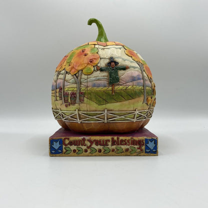 Heartwood Creek Jim Shore "Count Your Blessings" Pumpkin /bh