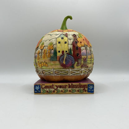 Heartwood Creek Jim Shore "Count Your Blessings" Pumpkin /bh