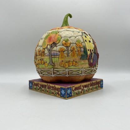 Heartwood Creek Jim Shore "Count Your Blessings" Pumpkin /bh