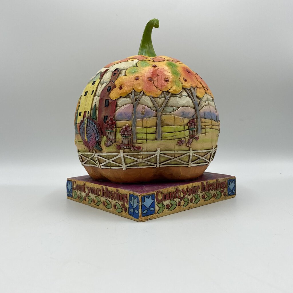 Heartwood Creek Jim Shore "Count Your Blessings" Pumpkin /bh