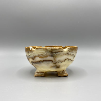 Small Stone Footed Bowl /bh