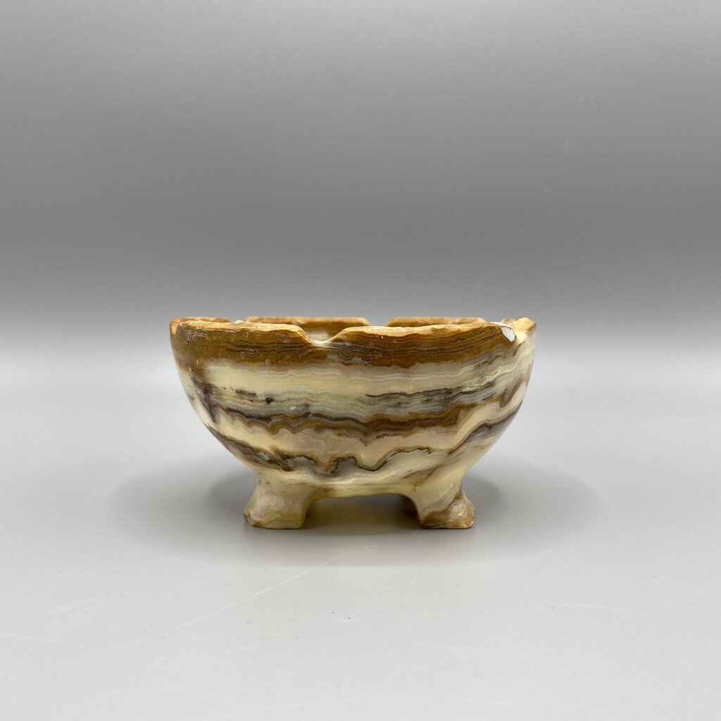 Small Stone Footed Bowl /bh