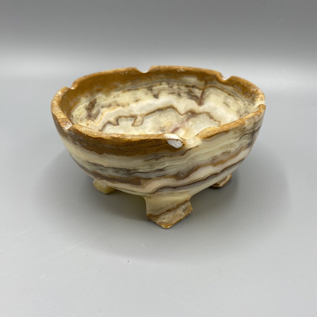 Small Stone Footed Bowl /bh