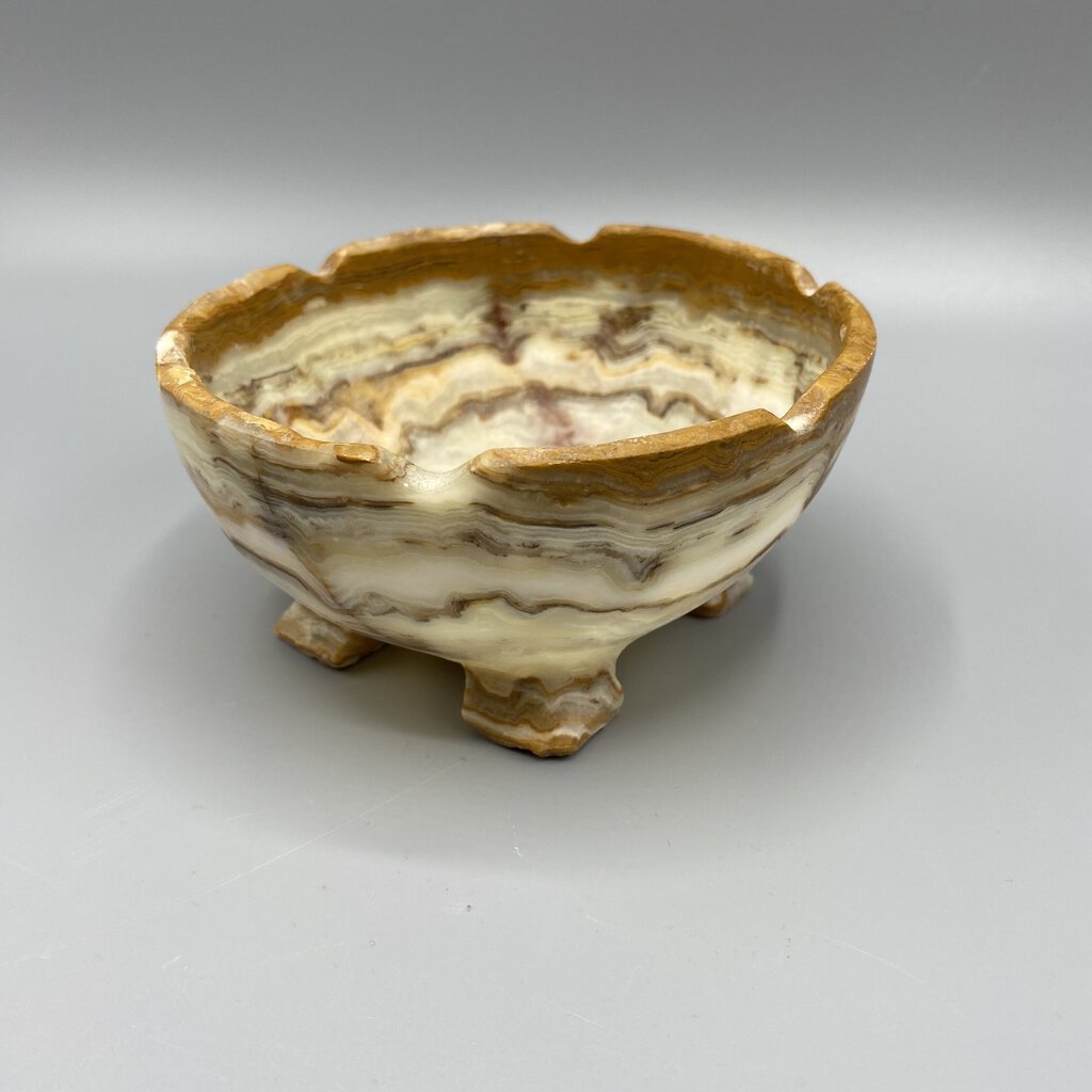 Small Stone Footed Bowl /bh