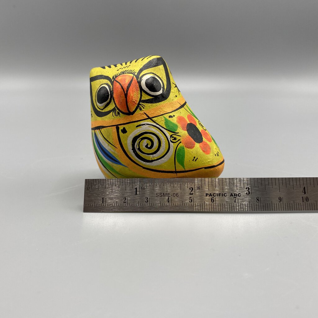 Small, Colorful Hand Painted Owl Figurine - Not Signed /bh