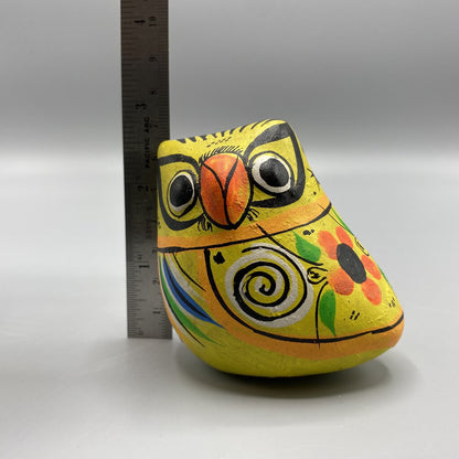 Small, Colorful Hand Painted Owl Figurine - Not Signed /bh