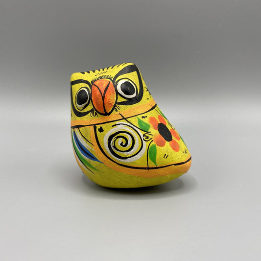 Small, Colorful Hand Painted Owl Figurine - Not Signed /bh