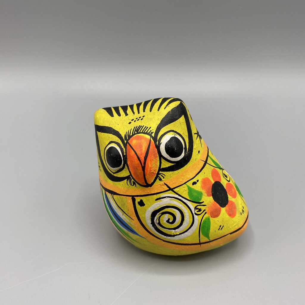 Small, Colorful Hand Painted Owl Figurine - Not Signed /bh