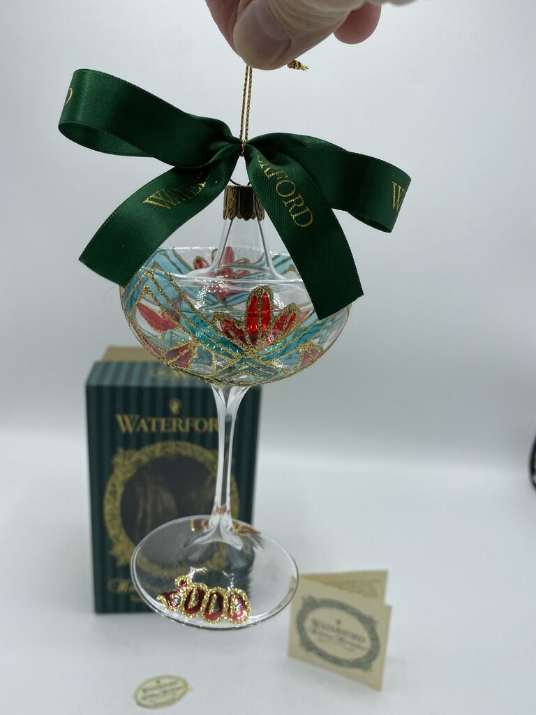 Waterford New Years Toast 2000-2001 Ornament in Box /ro