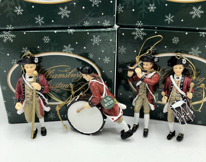 Lang Ornament Set of 4 Colonial Williamsburg Fife & Drum Corps /b