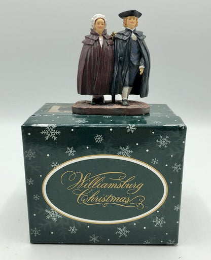 Lang Ornament Colonial Williamsburg Winter Couple /b