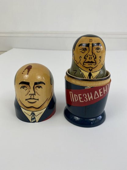 Vintage Russian President Nesting Dolls /ro