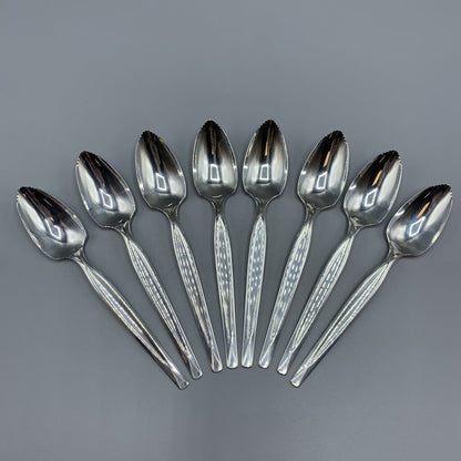 Vintage Silverplate WM Rogers “Nassau” Grapefruit/Citrus Spoons Set/8 /hg