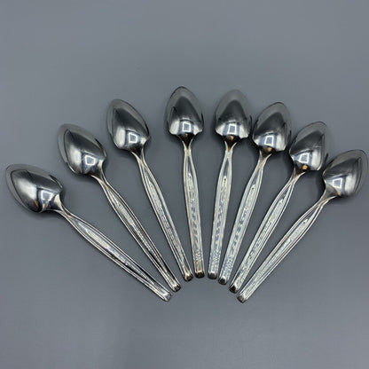 Vintage Silverplate WM Rogers “Nassau” Grapefruit/Citrus Spoons Set/8 /hg