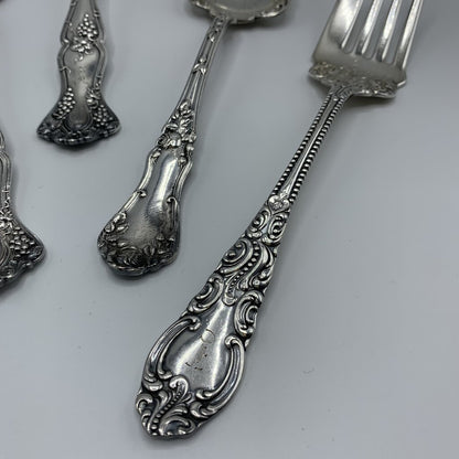 Antique Silverplate Serveware Set/5 /hg