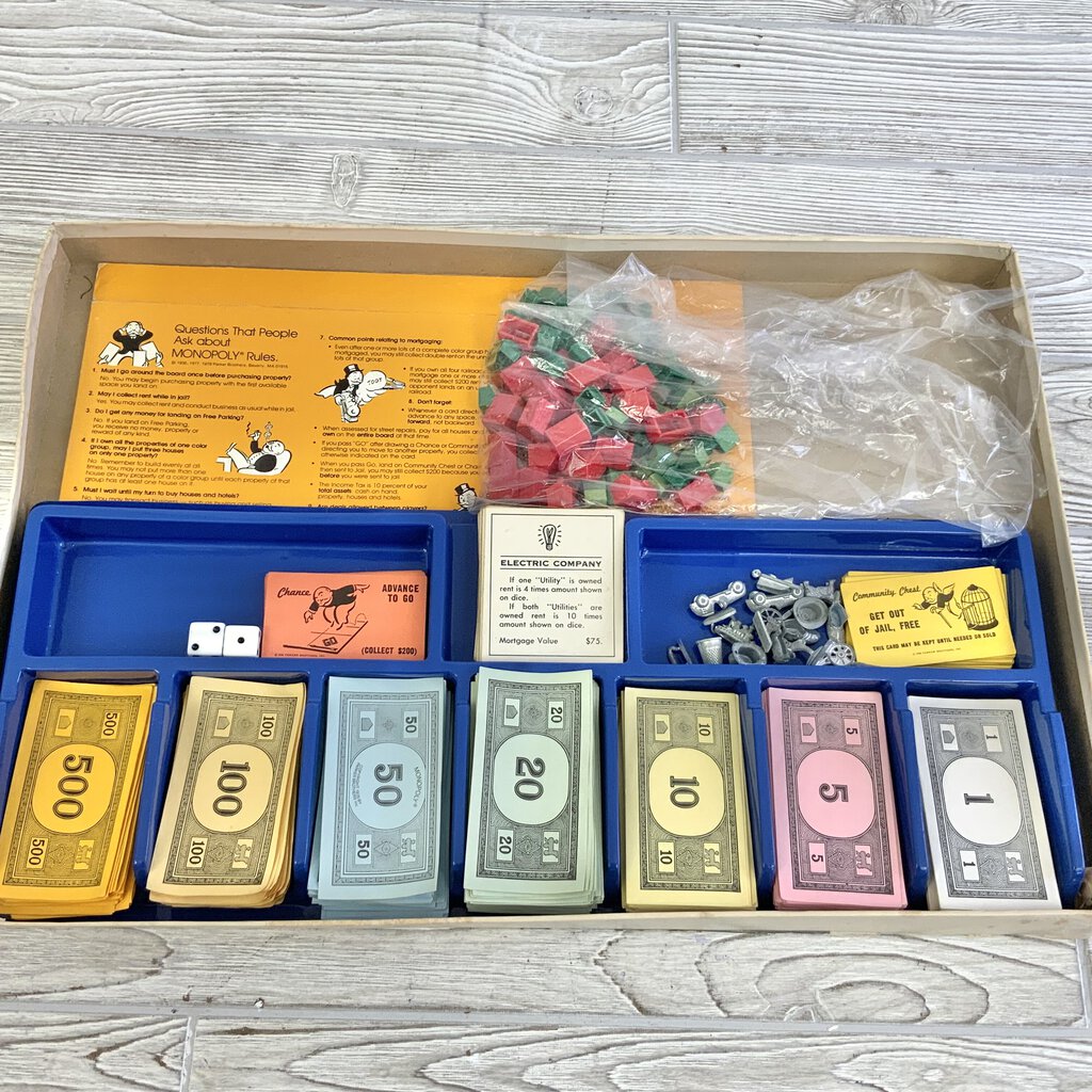 Vintage 1974 Monopoly Game 40th Anniversary Edition /cb