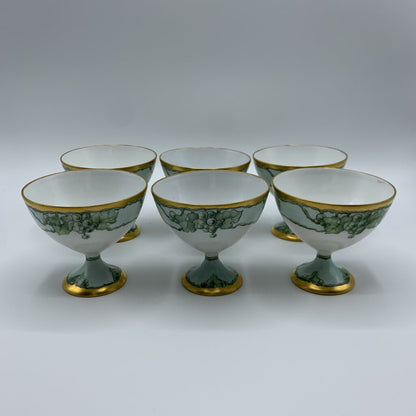 Antique Uno Favorite Bavaria Footed Sherbet Cups/Fruit Bowls Set/6 /hg