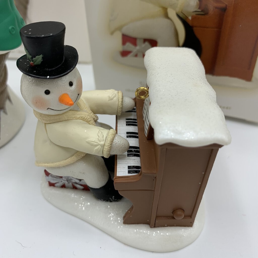 Hallmark Keepsake Ornament Pair, 2009 Sing-A-Long Snowman, 2011 Hickory Tree Harmony /hg