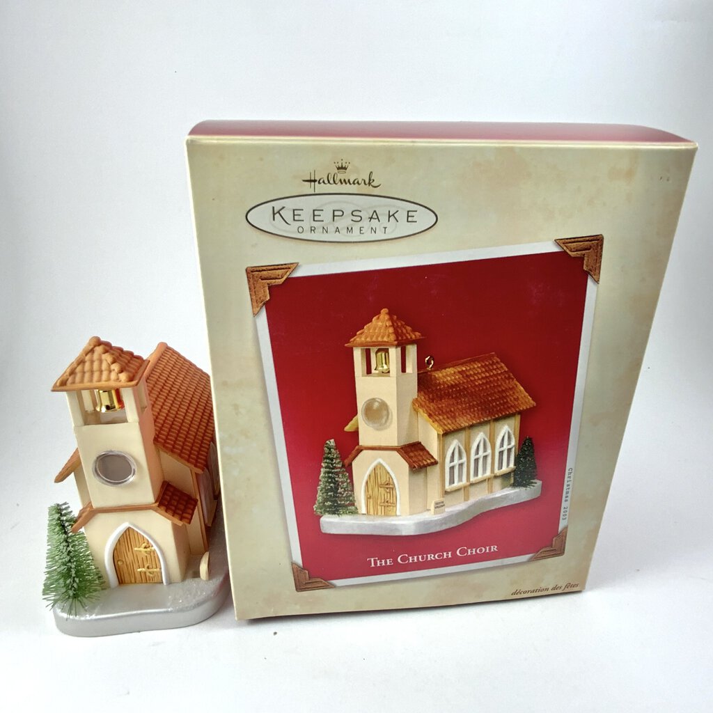 Three Hallmark Keepsake Church Ornaments 2003, 2004, 2016 /cb